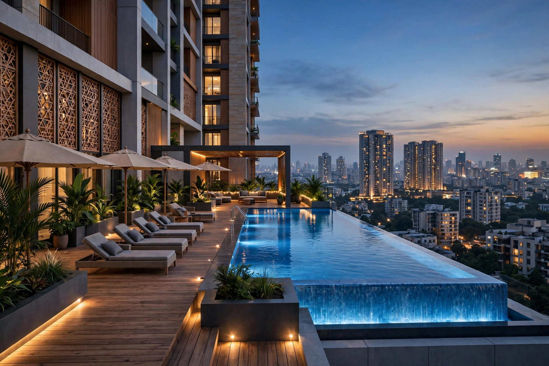 Rooftop infinity pool